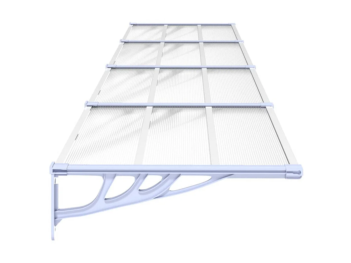 Tendalino per porta Grigio e trasparente 396x90 Policarbonato