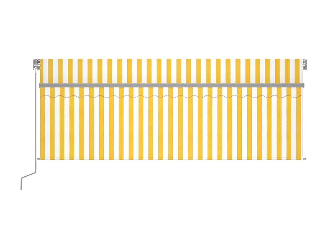 Auventanuel rétractable avec store 4x3 Jaune et blanc