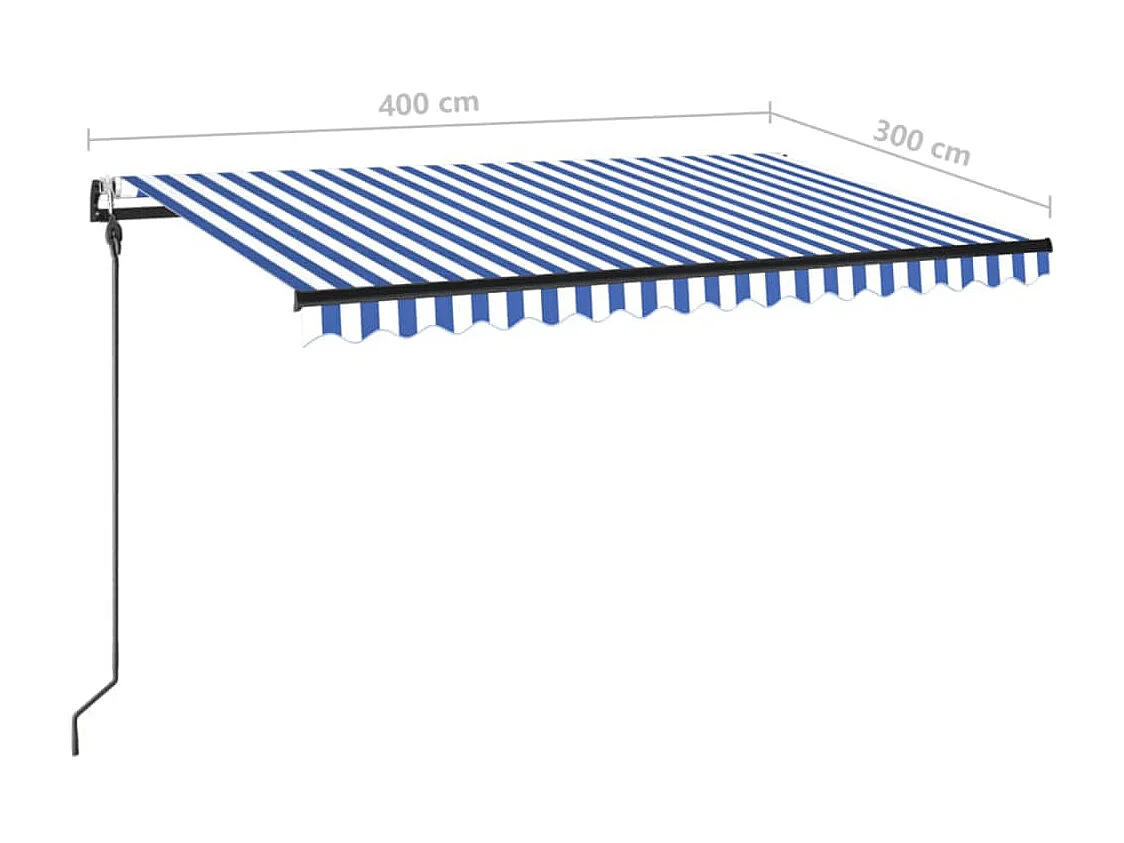 Sensor de vento para toldo automático/LED 400x300 Azul e branco