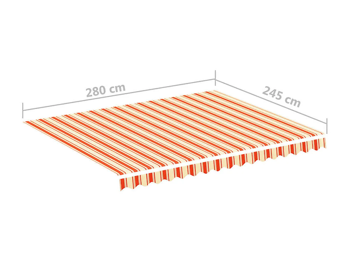 Tecido de reposição para toldo amarelo e laranja 3x2,5