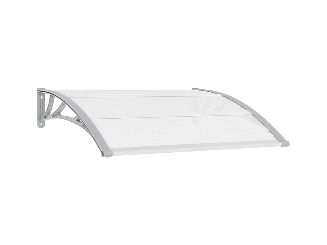 Auvent de porte Gris 120 x 100 PC