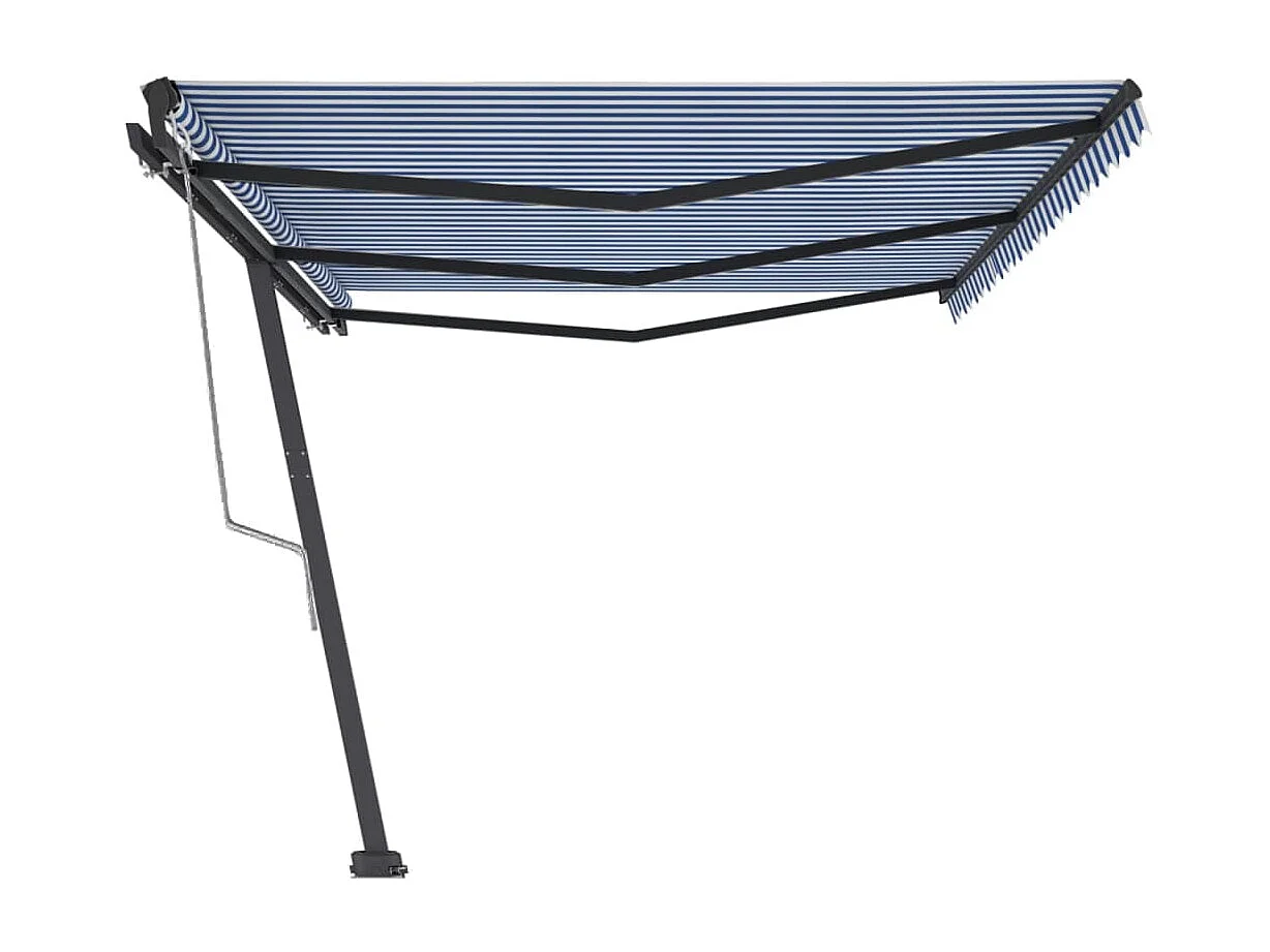 Toldo automático de pie 600x300 Azul/Blanco