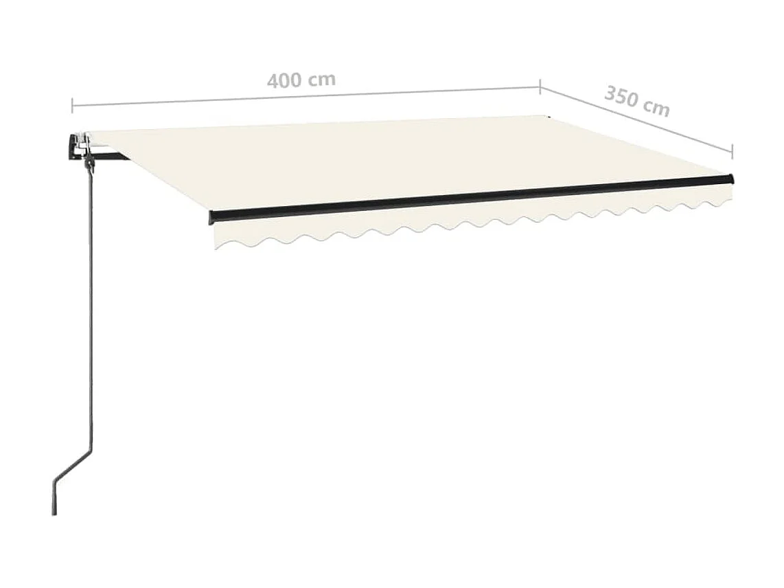 Auvent rétractable automatique 400x350 Crème