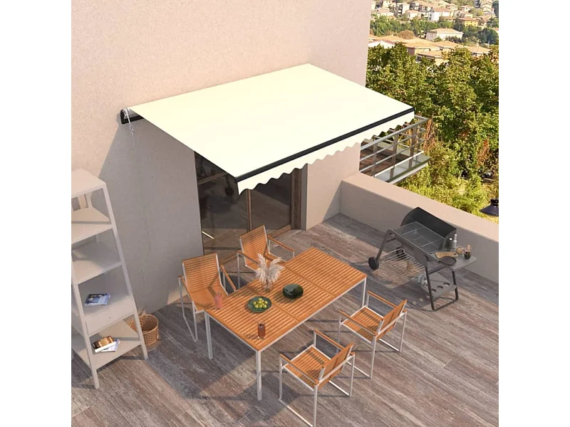 Auvent rétractable automatique 400x350 Crème
