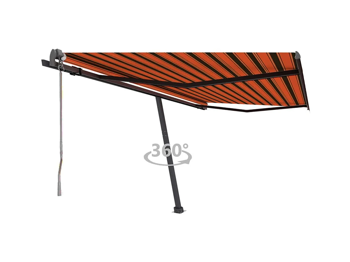 Auvent automatique sur pied 400x300 Orange/marron