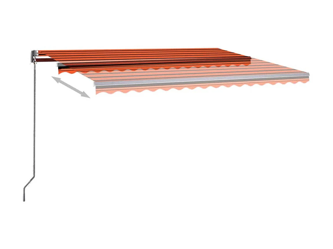 Auvent automatique sur pied 400x300 Orange/marron