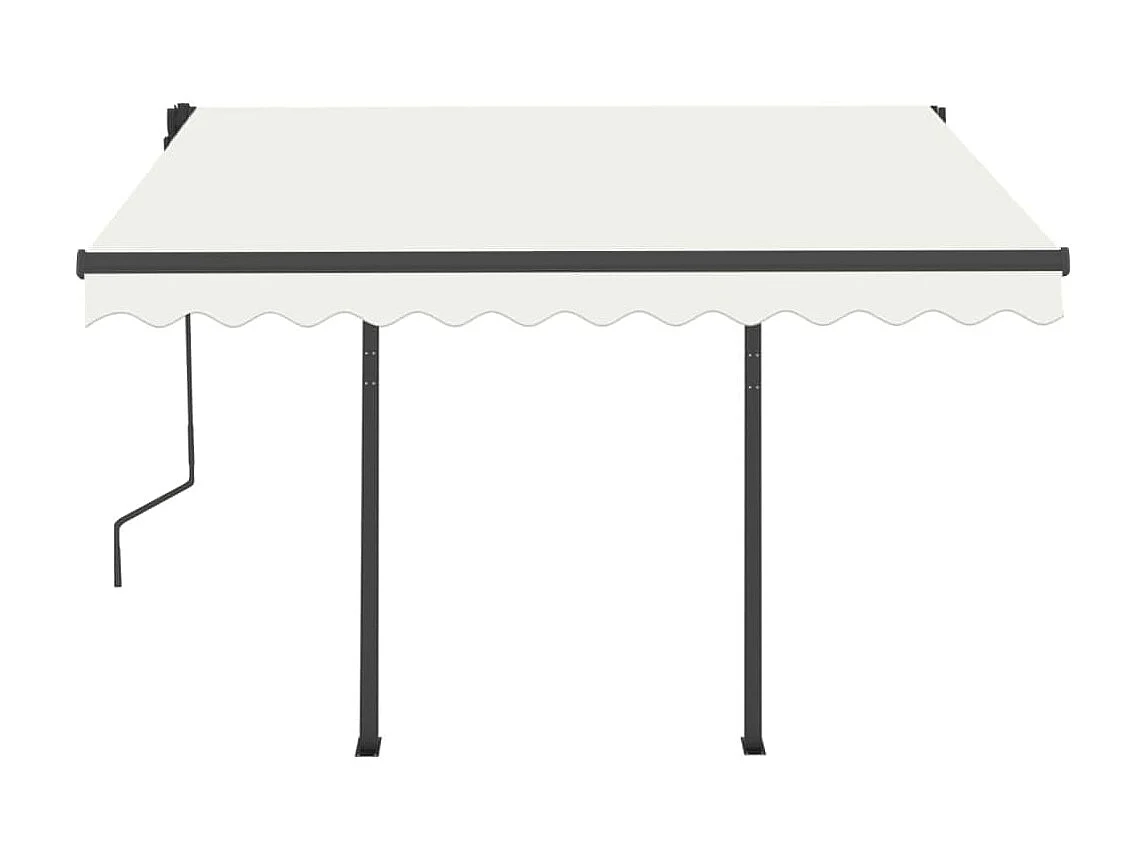 Toldo Retrátil Automático e Pólos 3x2,5 Creme