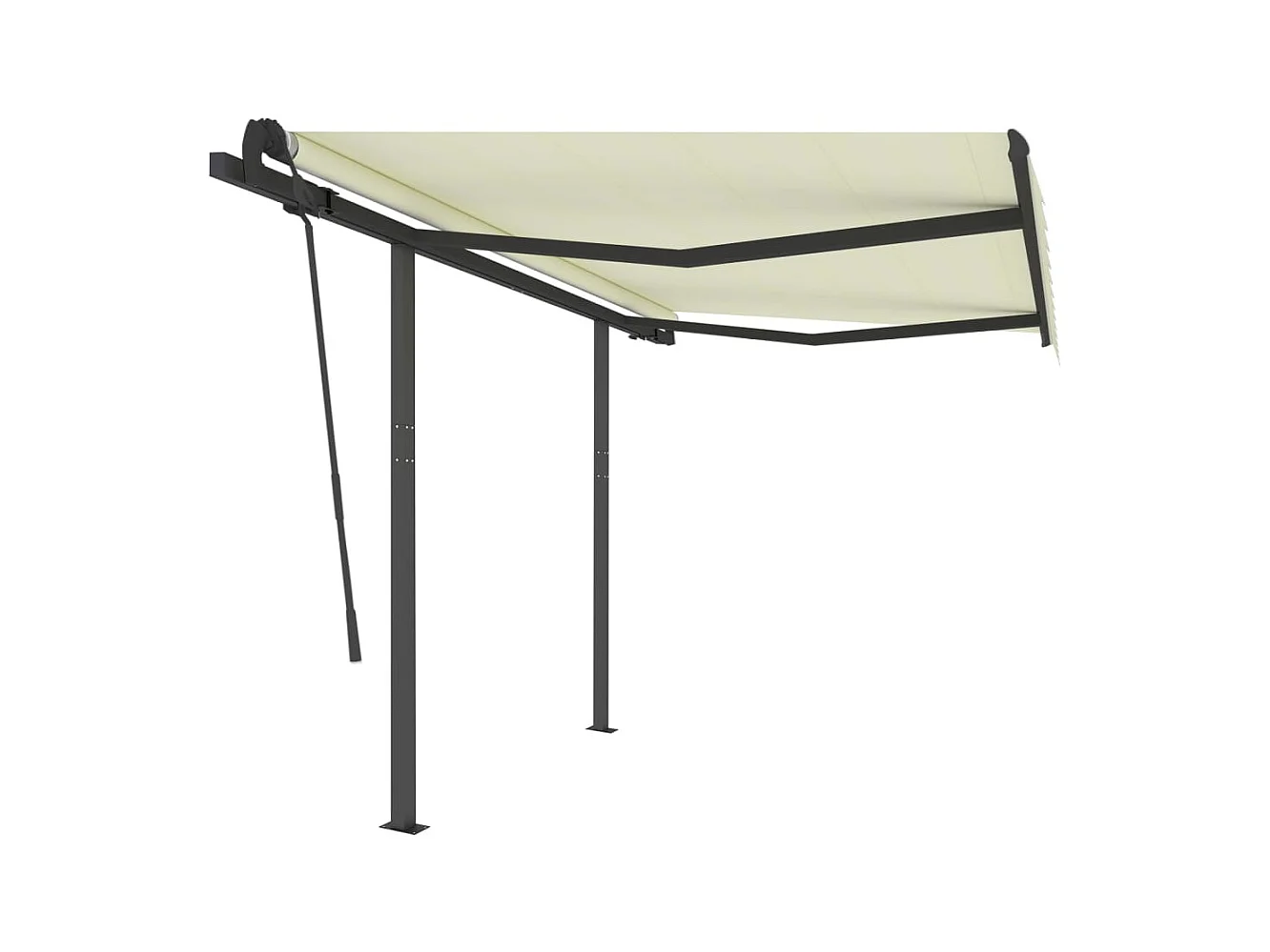Toldo Retráctil Automático y Palos 3x2,5 Crema