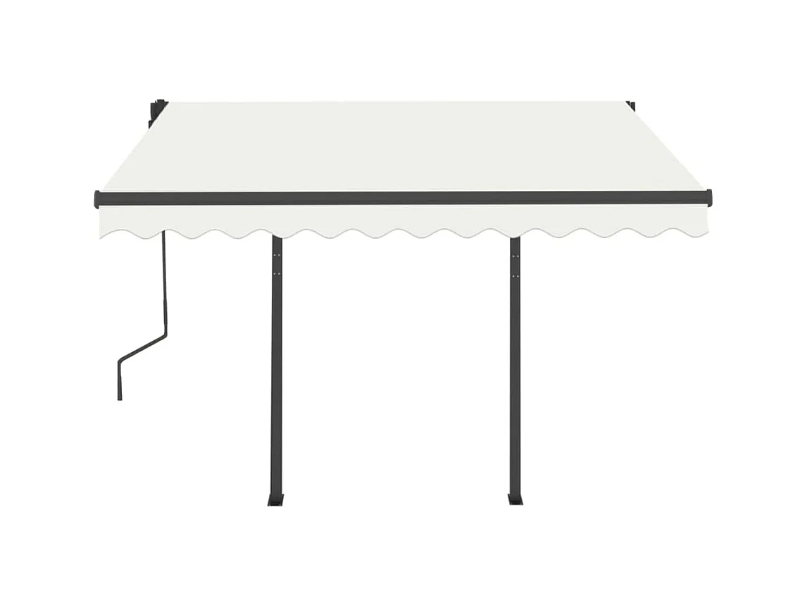 Toldo Retráctil Automático y Palos 3x2,5 Crema