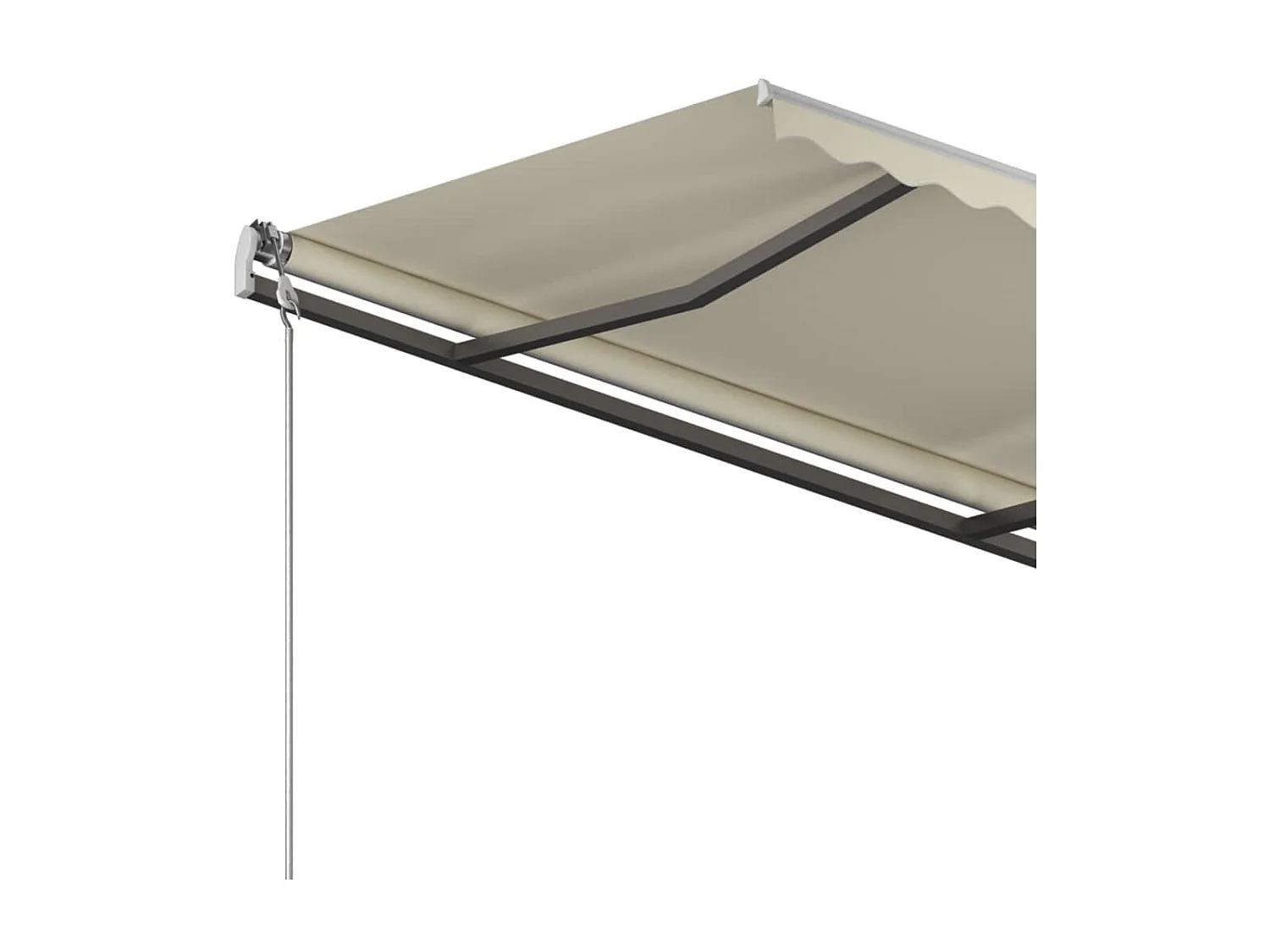 Auvent rétractable automatique et poteaux 3x2,5 Crème
