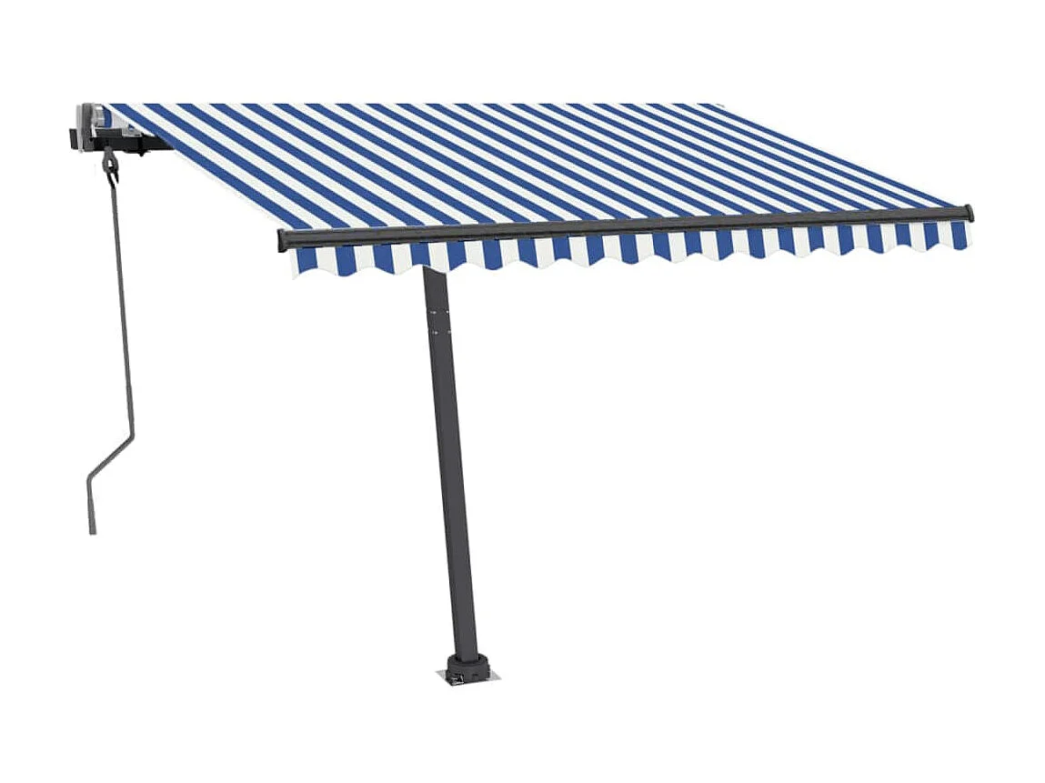 Toldo automático de pie 300x250 Azul/Blanco