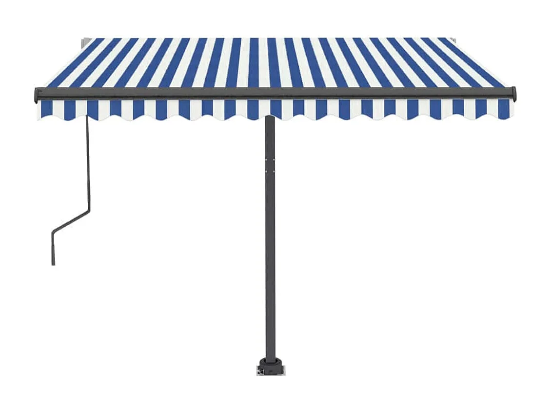 Toldo automático de pie 300x250 Azul/Blanco
