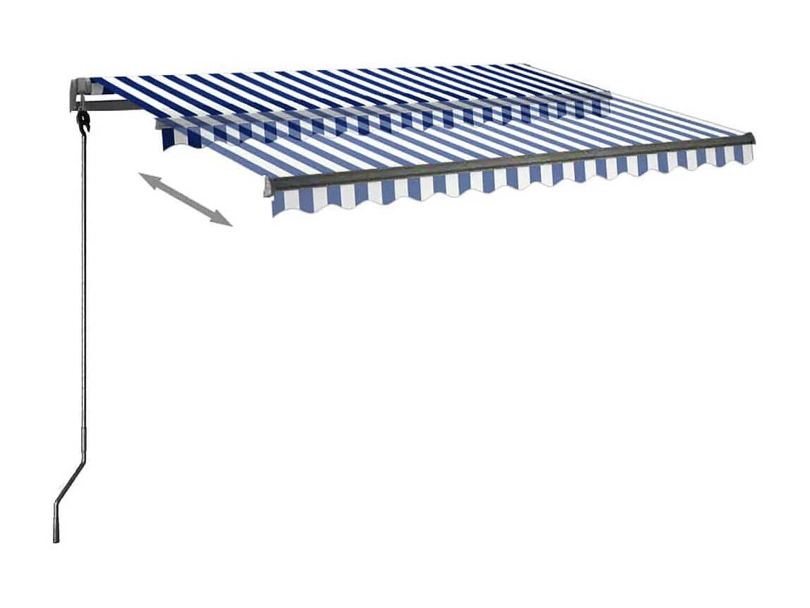 Auvent automatique sur pied 300x250 Bleu/Blanc