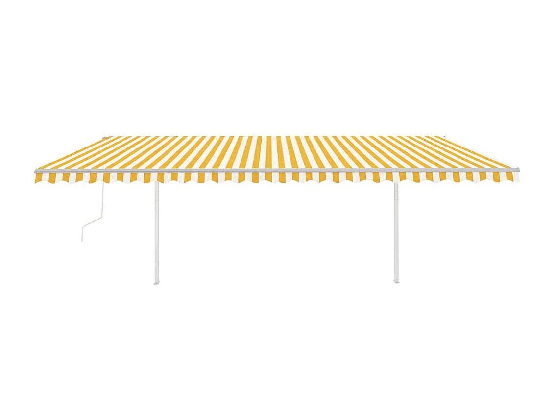 Sensor de vento automático para toldo e LED 6x3,5m Amarelo e branco