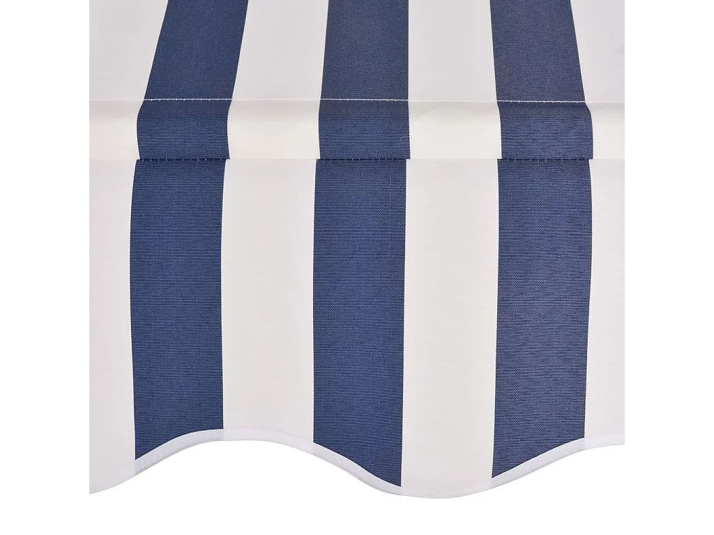 Toldo retráctilanuel 200 Rayas azules y blancas