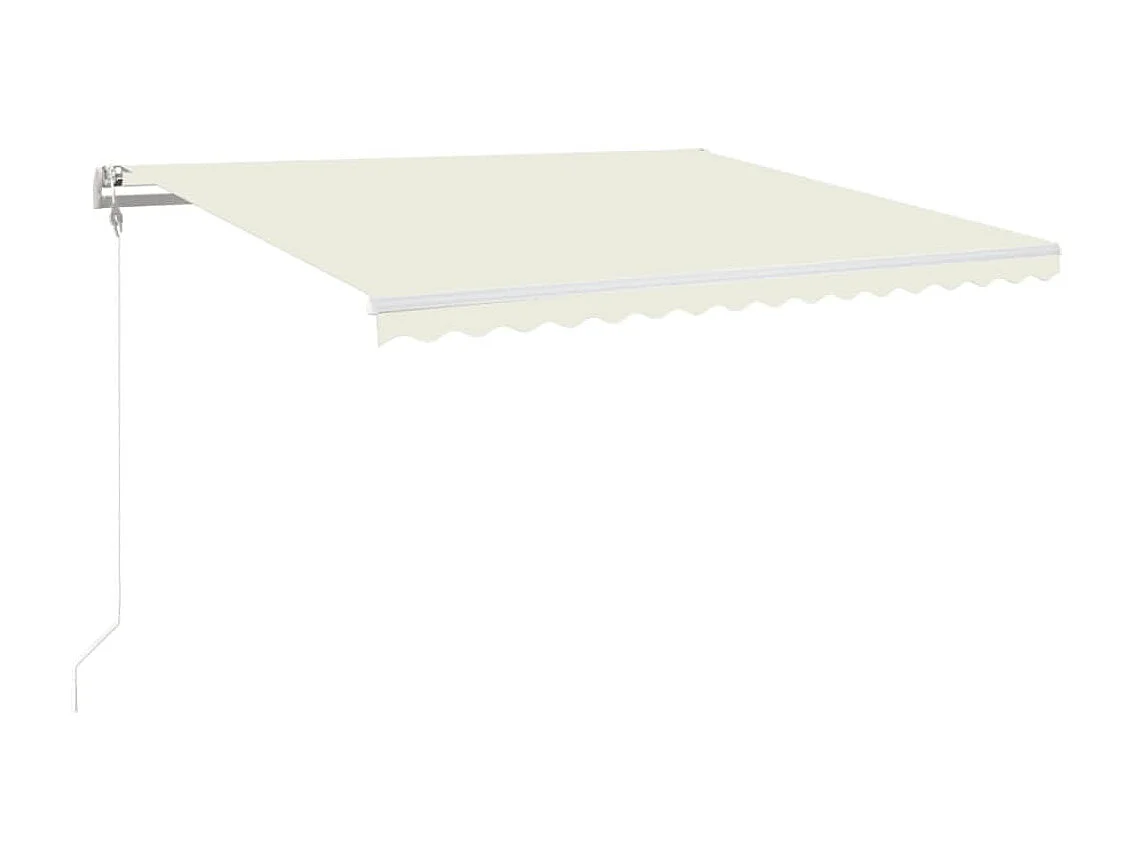 Toldo automático com sensor de vento e LED 450x350 Creme