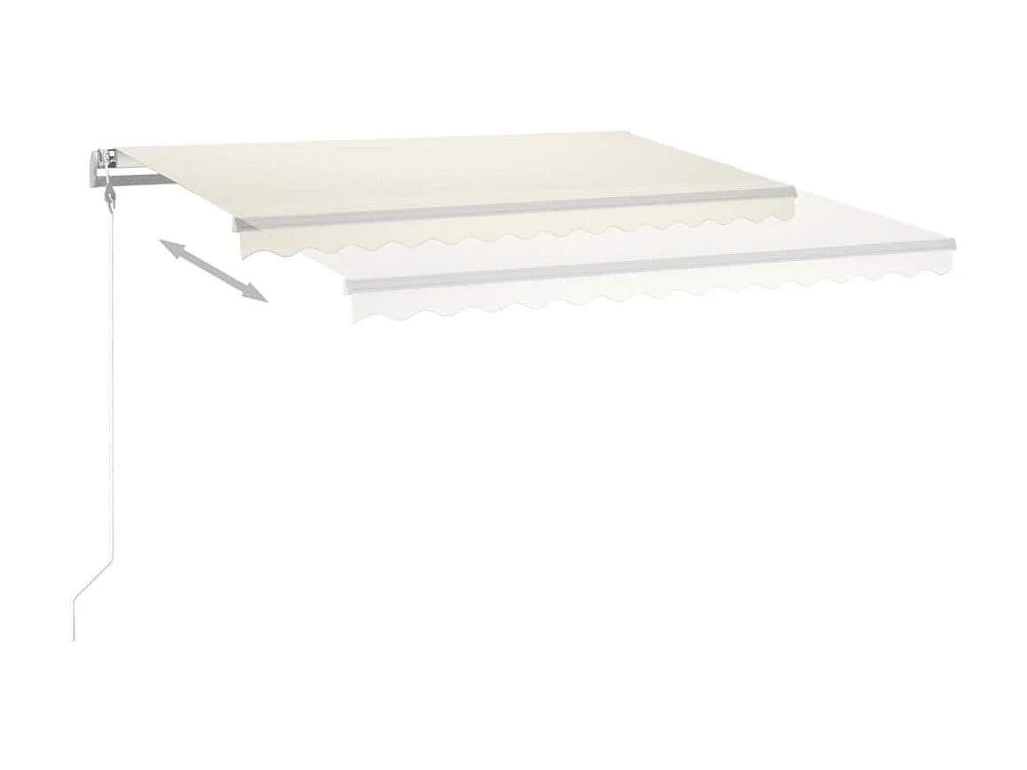 Toldo automático com sensor de vento e LED 450x350 Creme