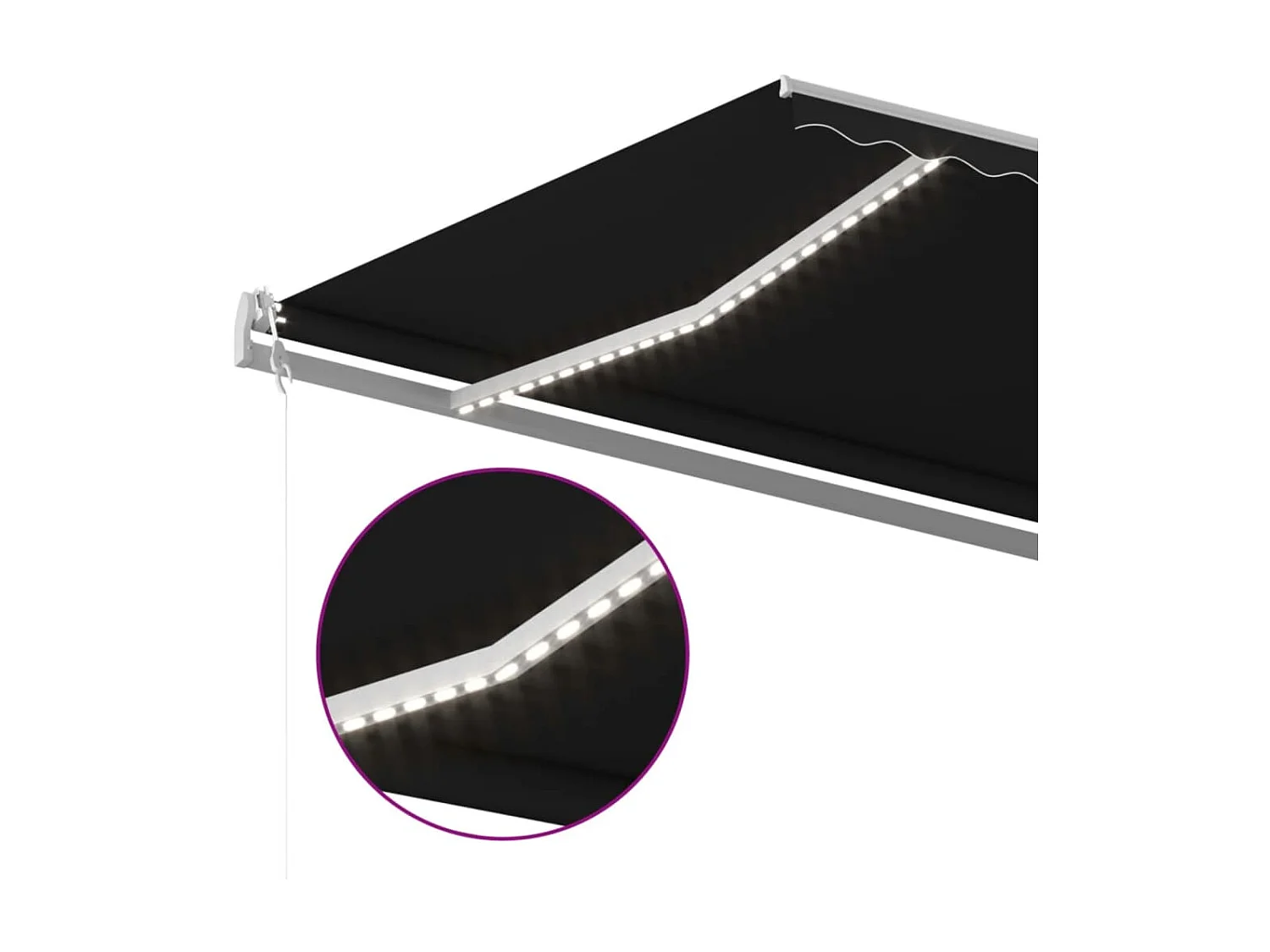 Automatische luifelwindsensor en LED 600x350 Antraciet