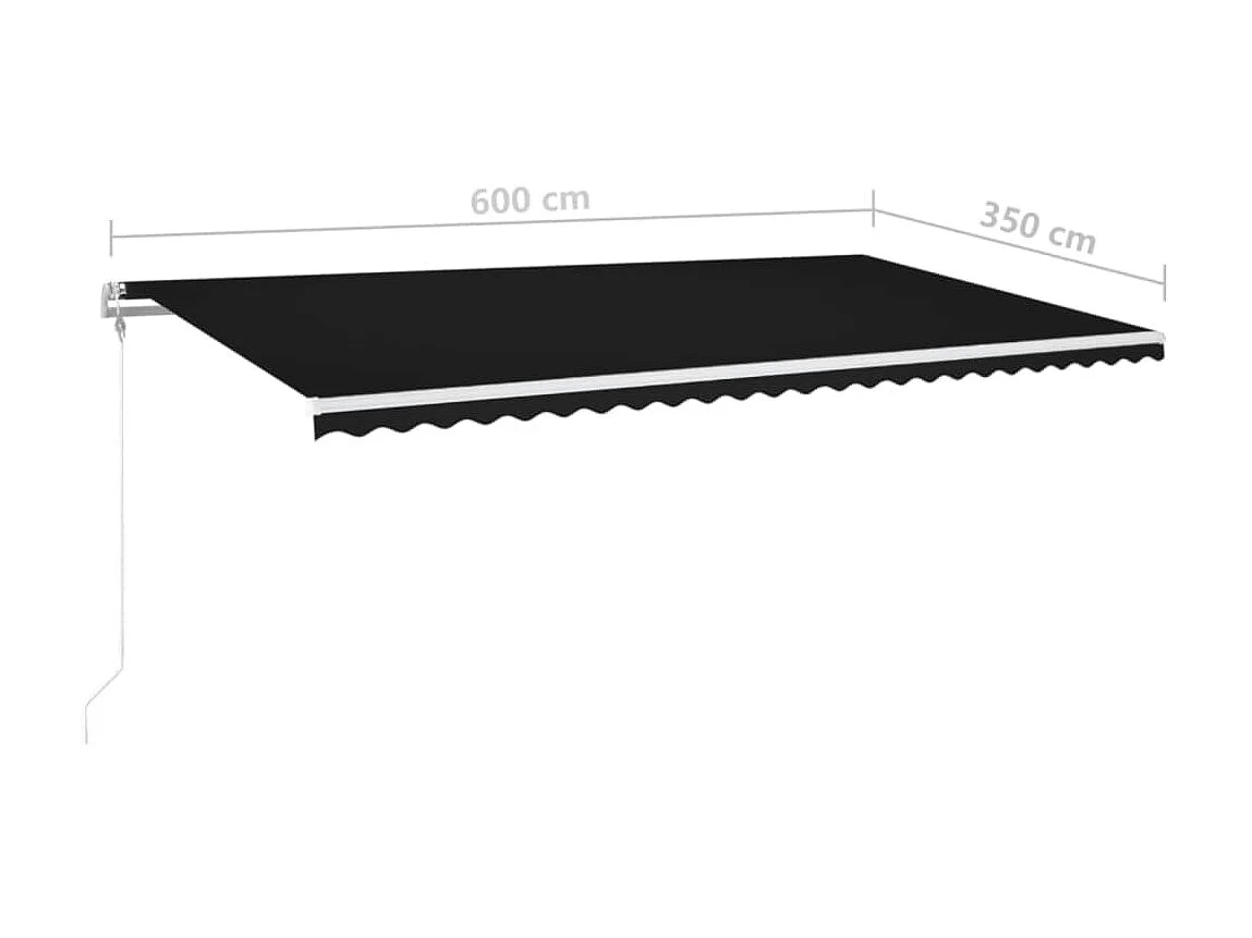 Automatische luifelwindsensor en LED 600x350 Antraciet