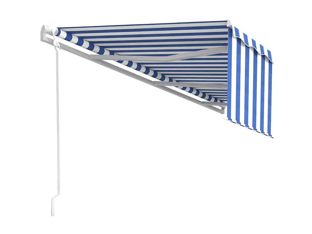 Auvent automatique rétractable avec store 6x3 Bleu et blanc