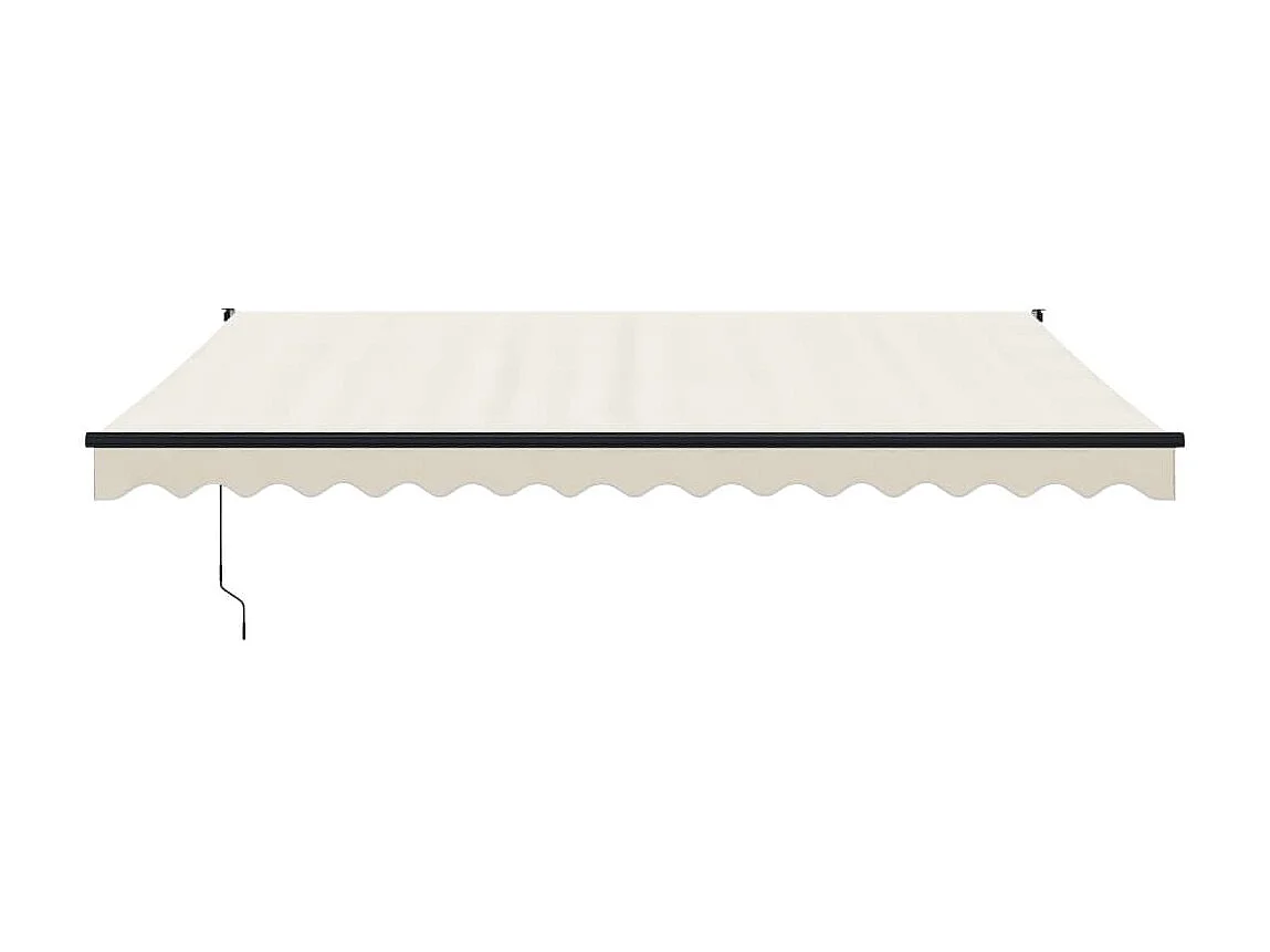 Auvent rétractable crème 4x3 tissu et aluminium