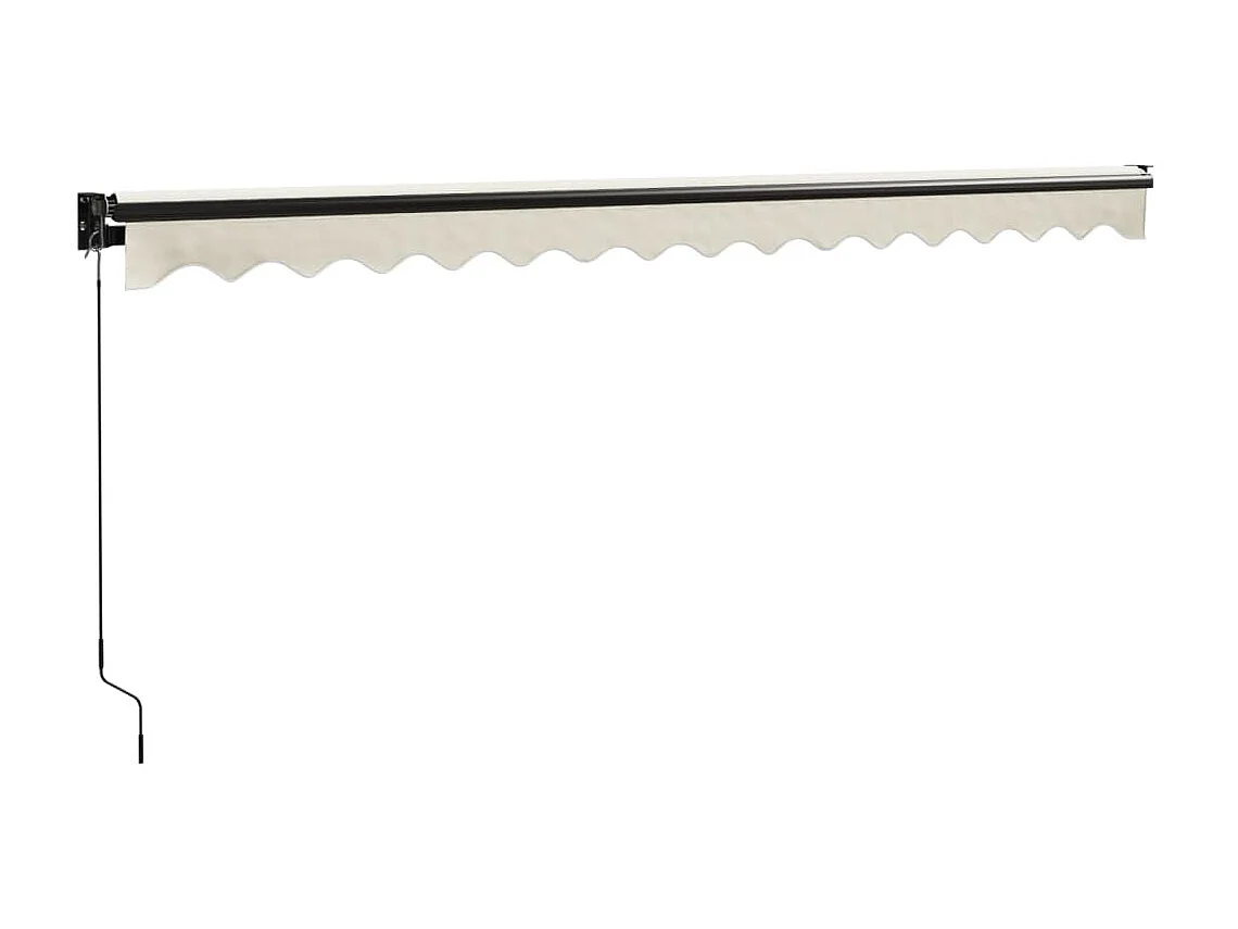 Auvent rétractable crème 4x3 tissu et aluminium