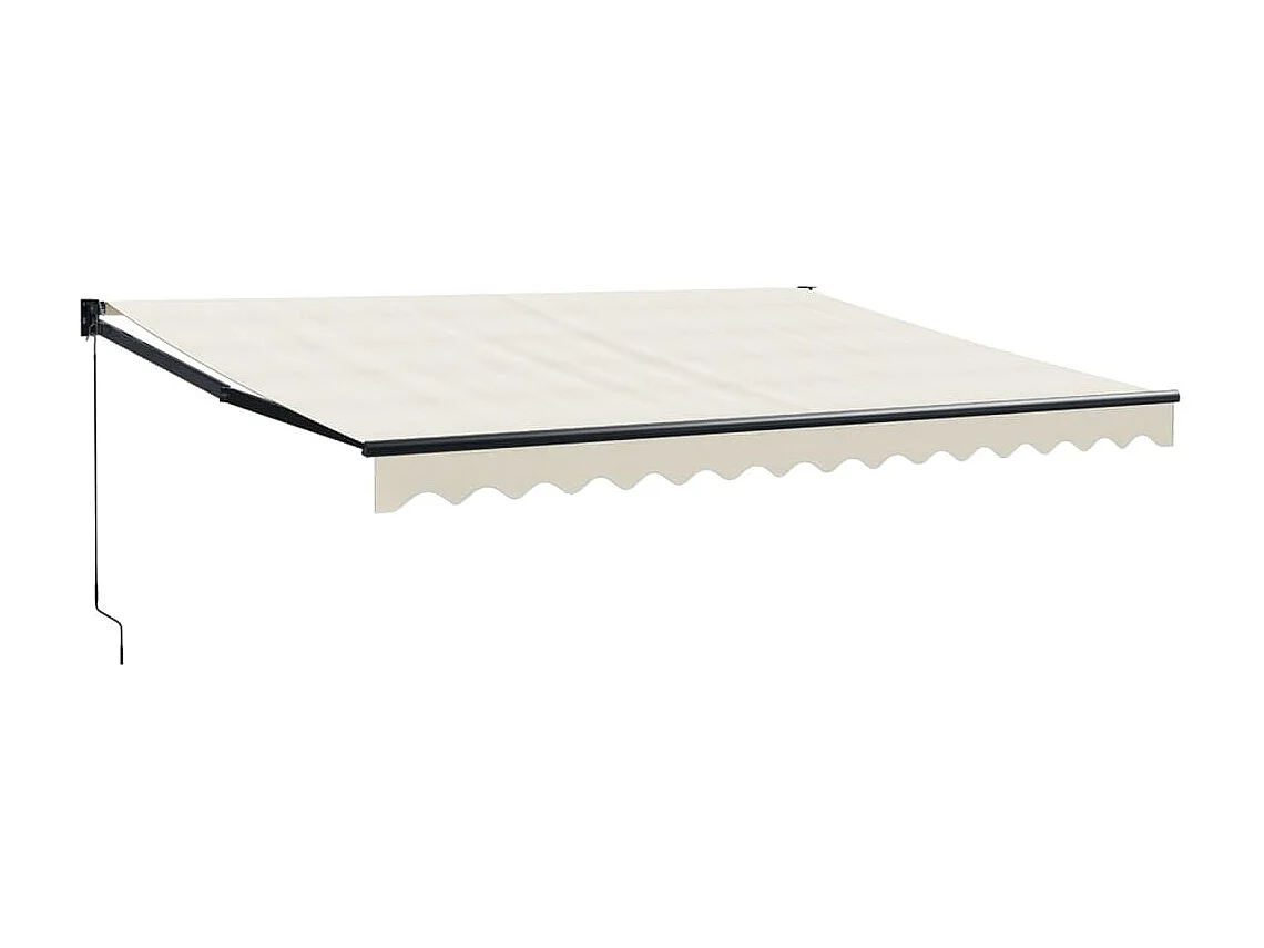 Auvent rétractable crème 4x3 tissu et aluminium