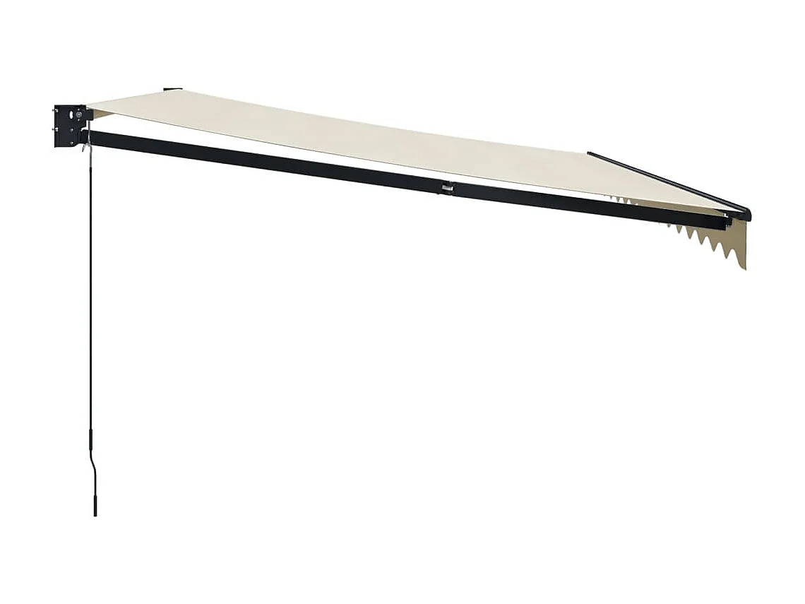 Auvent rétractable crème 4x3 tissu et aluminium
