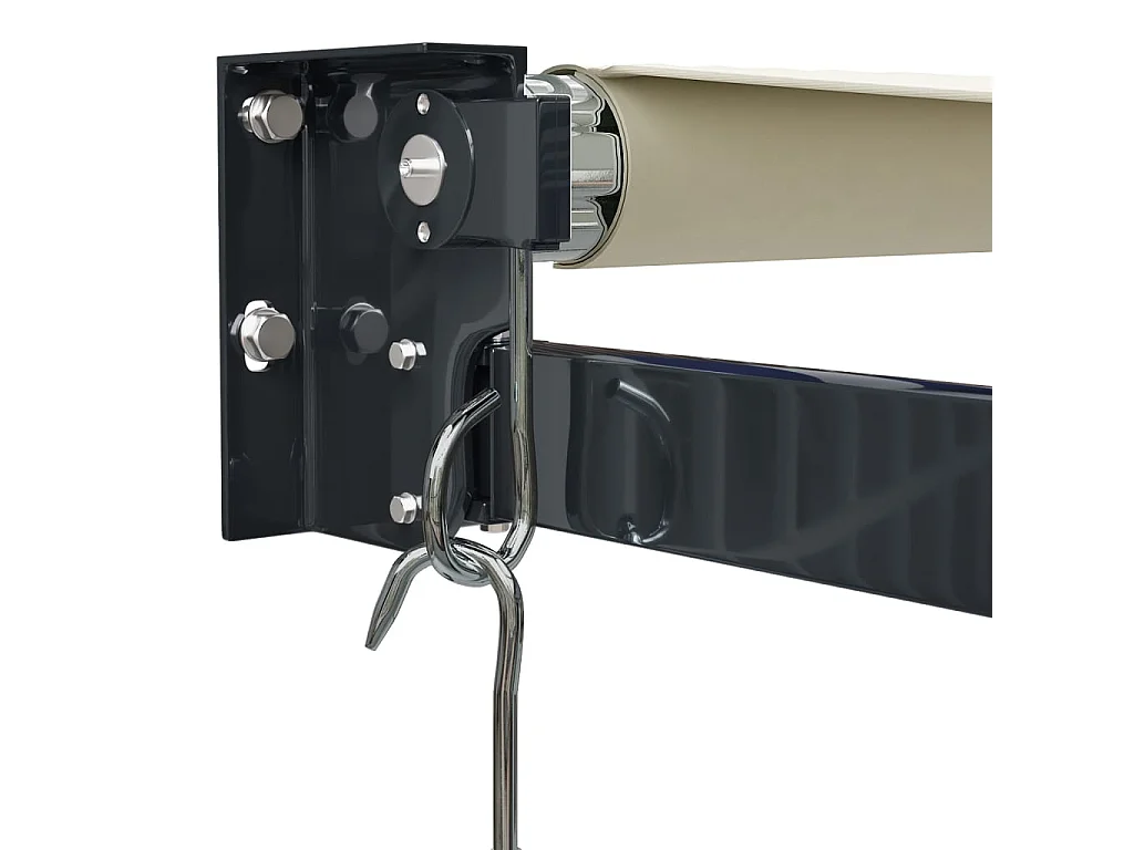 Auvent rétractable crème 4x3 tissu et aluminium