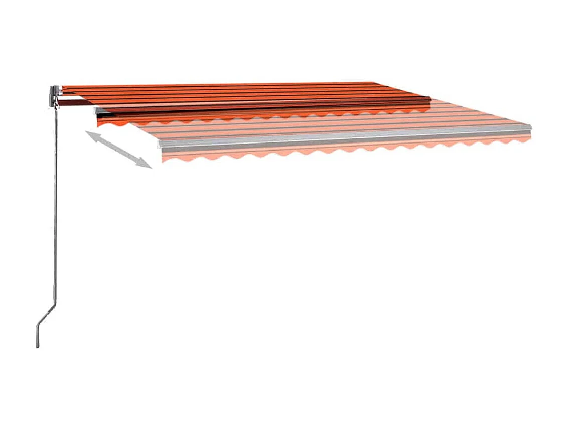 Auvent automatique capteur de vent/LED 400x300 Orange/marron