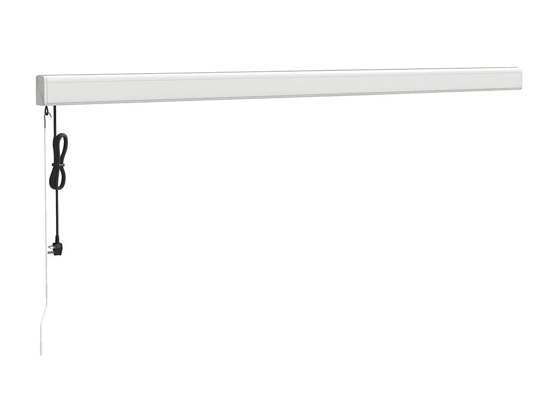 Auvent rétractable bleu et blanc 4x3 tissu et aluminium