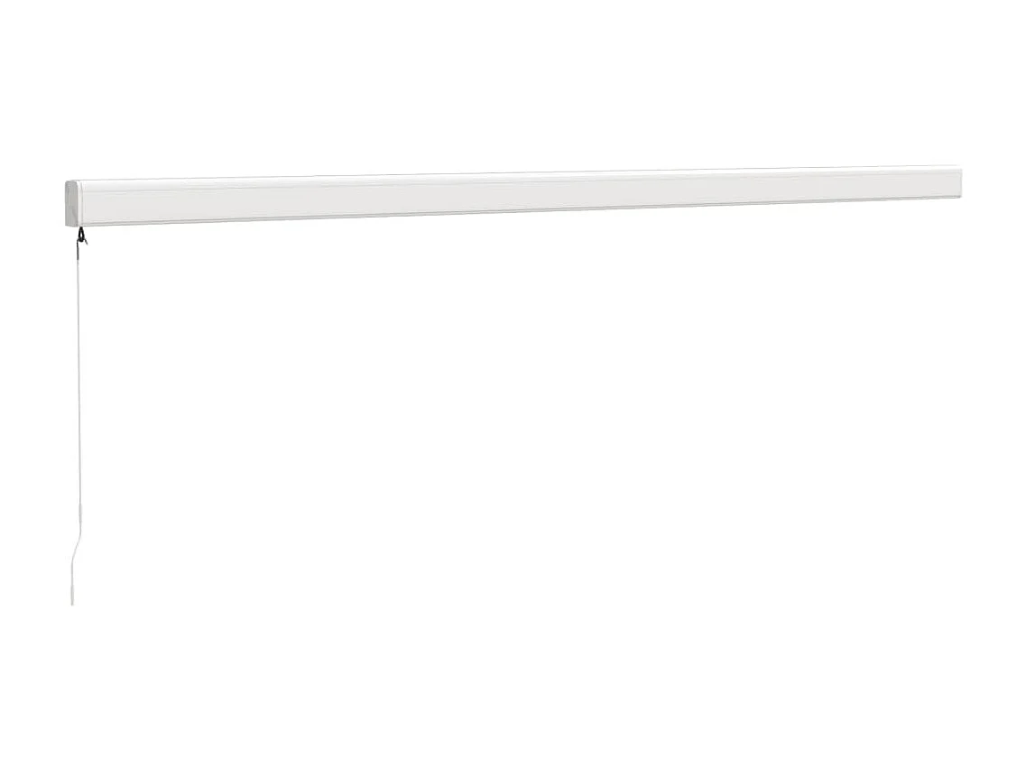 Auvent rétractable jaune et blanc 5x3 tissu et aluminium