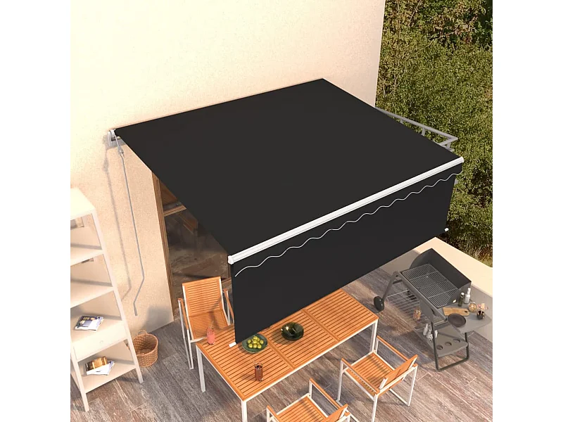 Toldo retráctil automático con toldo 4x3 Antracita