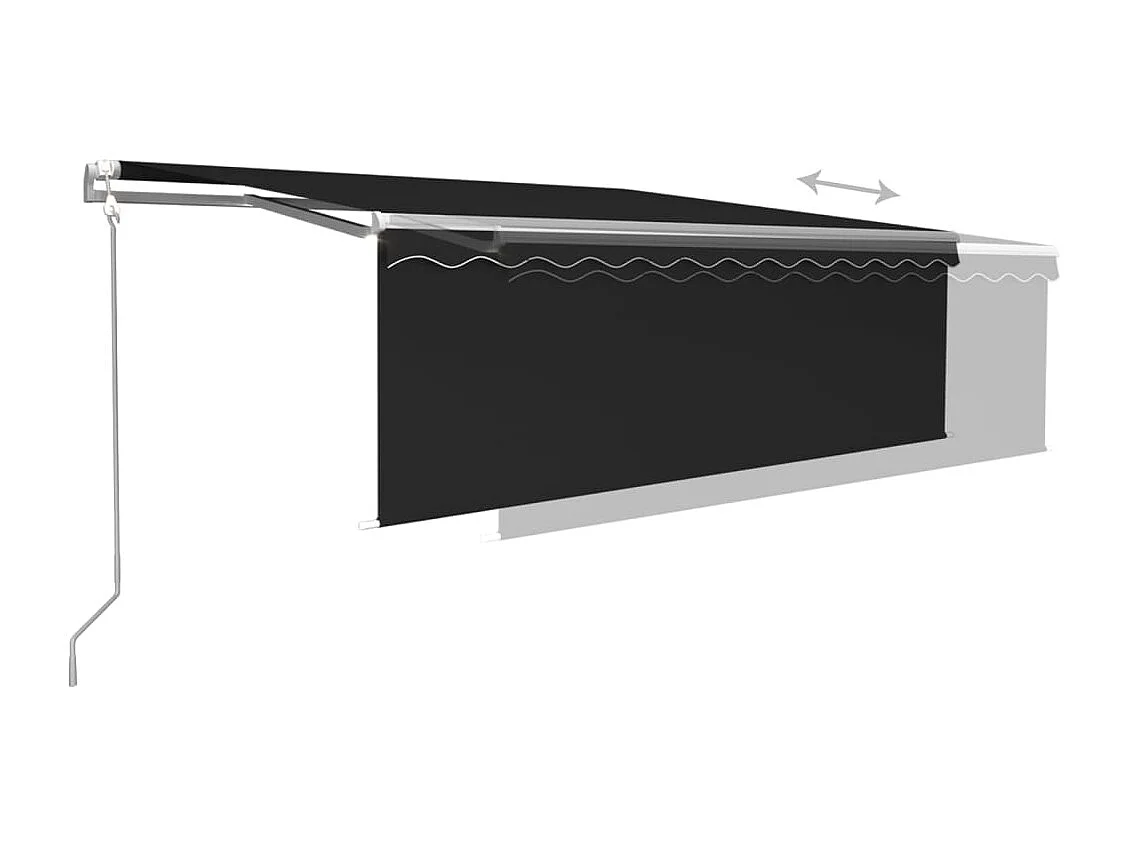 Auvent automatique rétractable avec store 4x3 Anthracite