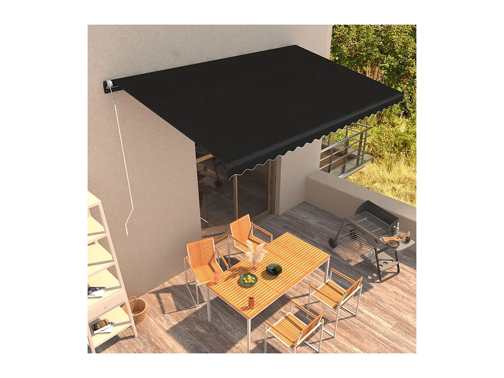 Auvent rétractable automatique 600x300 Anthracite