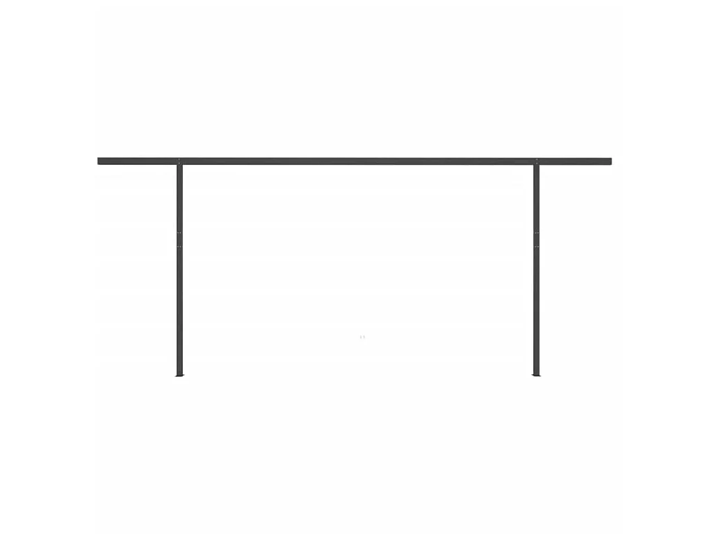 Toldo retráctil automático con postes 6x3,5 Crema