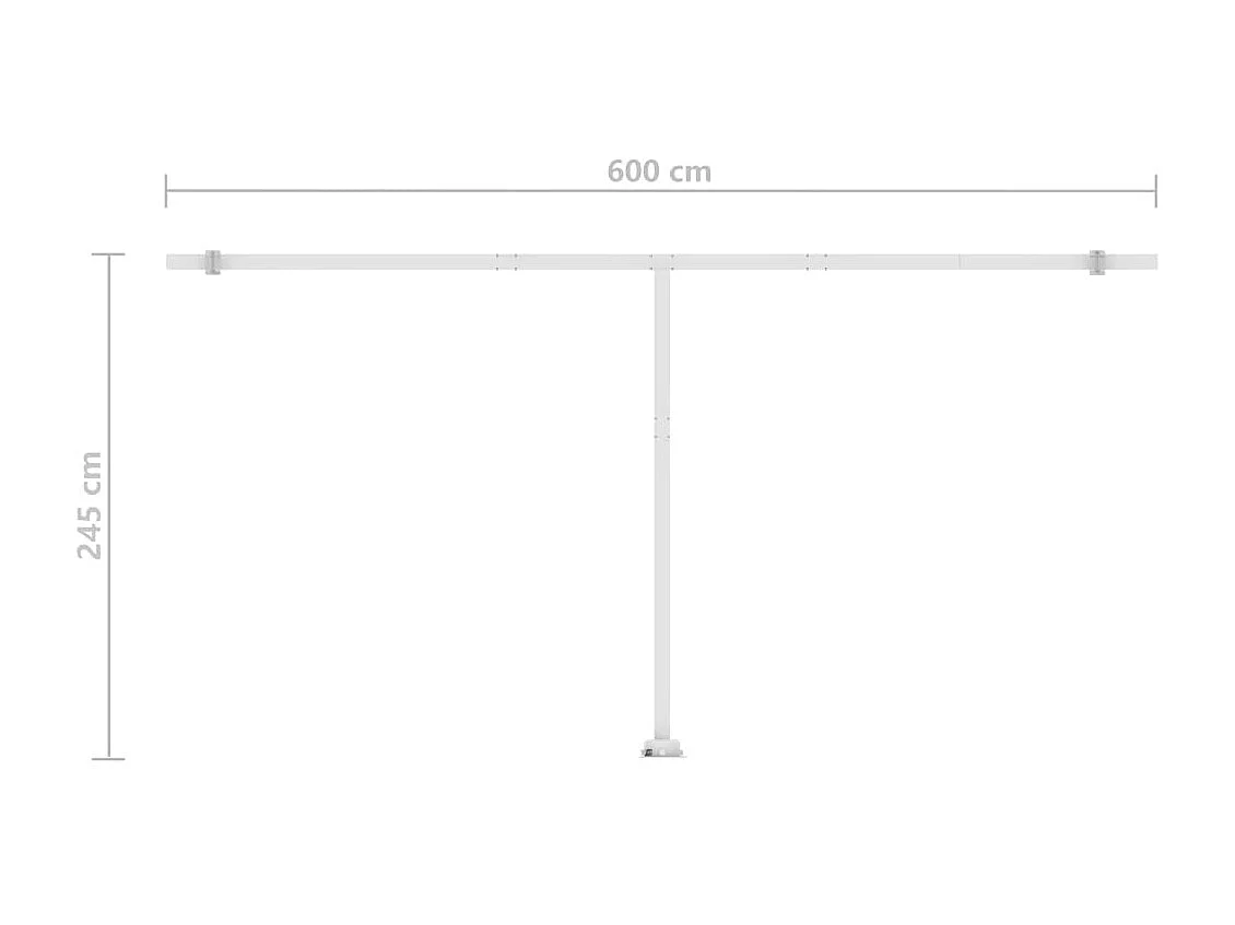 Auvent automatique sur pied 600x300 Jaune/Blanc