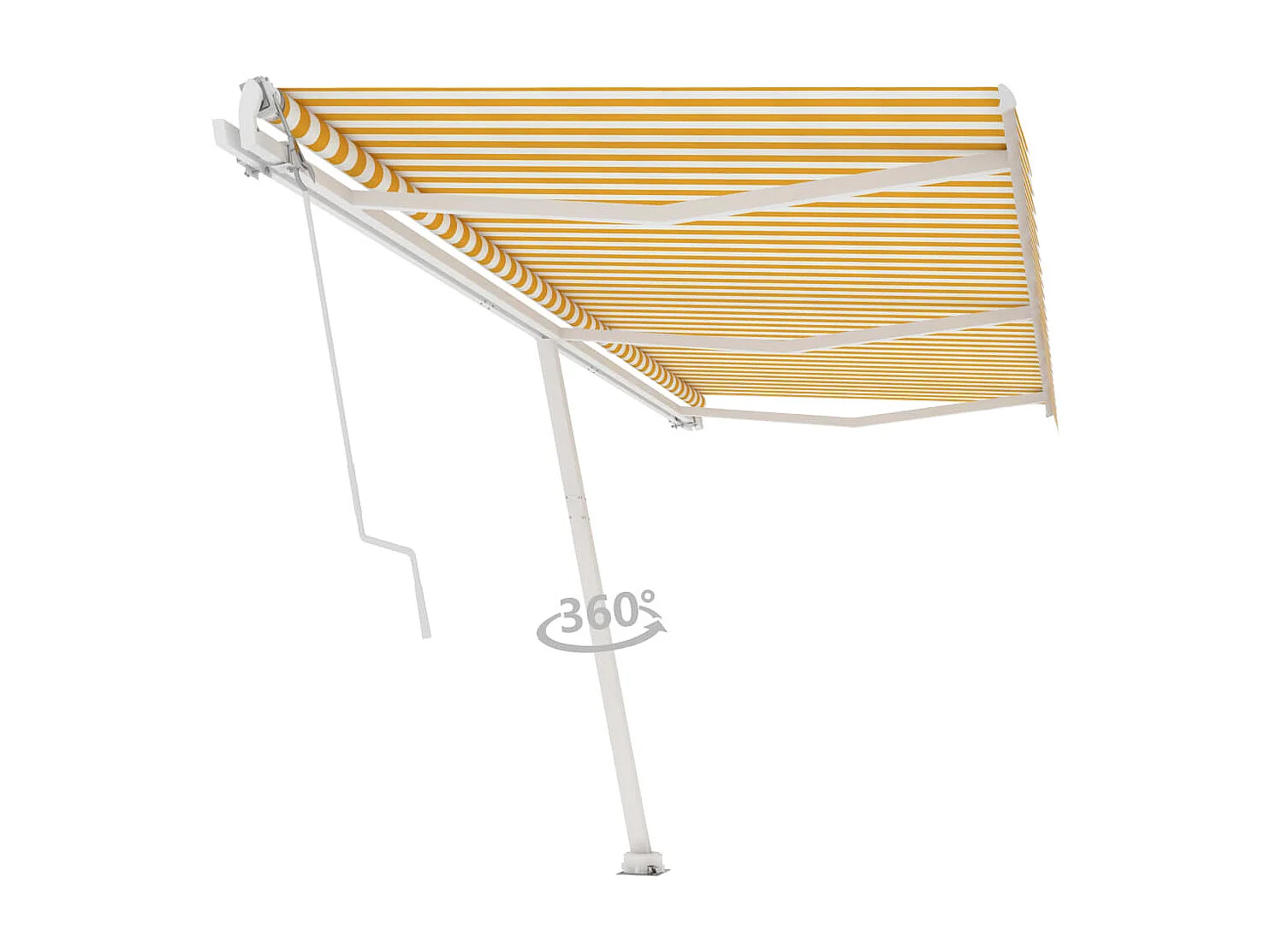 Auvent automatique sur pied 600x300 Jaune/Blanc