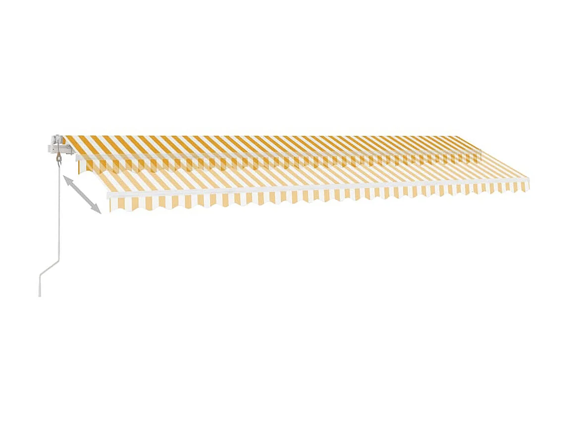 Auvent automatique sur pied 600x300 Jaune/Blanc