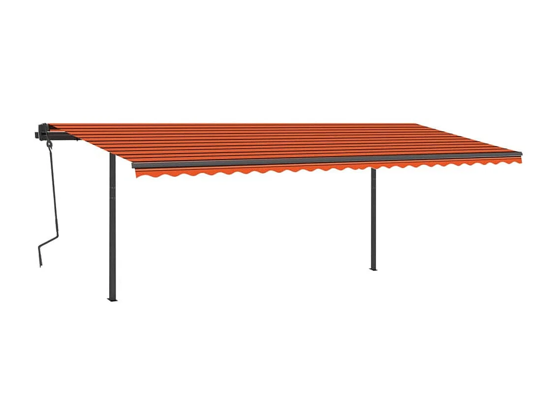 Auvent automatique rétractable et poteaux 6x3,5 Orangearron