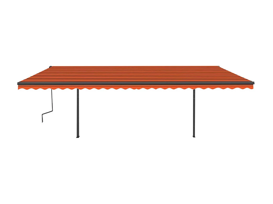 Auvent automatique rétractable et poteaux 6x3,5 Orangearron