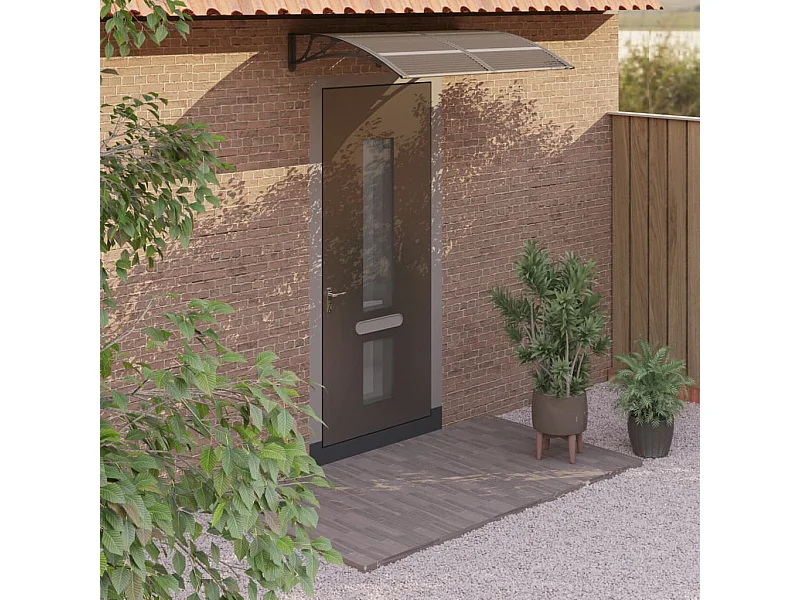 Auvent de porte Noir 150x100 Polycarbonate
