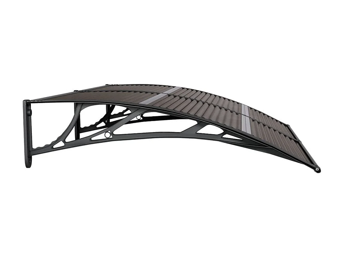 Auvent de porte Noir 150x100 Polycarbonate