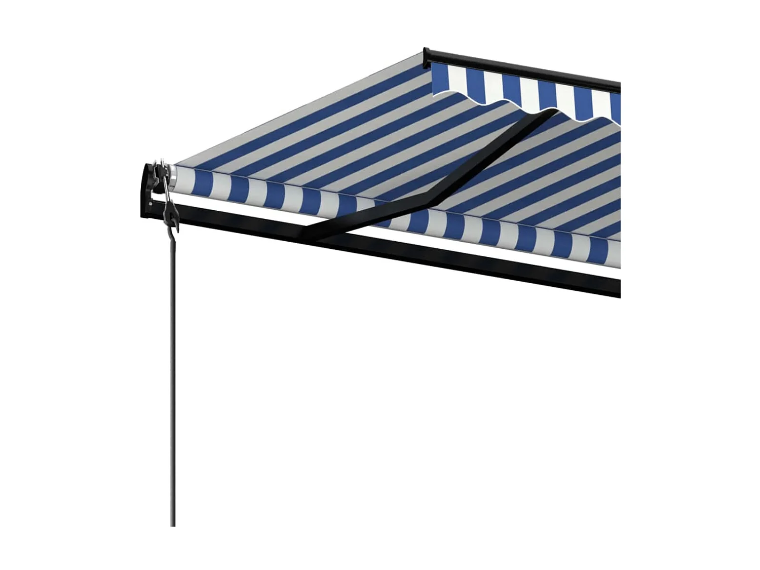 Auvent rétractable automatique 600x350 Bleu et blanc