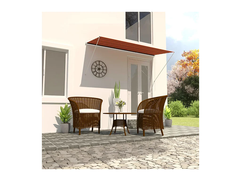Auvent rétractable 300x150 Orange etarron