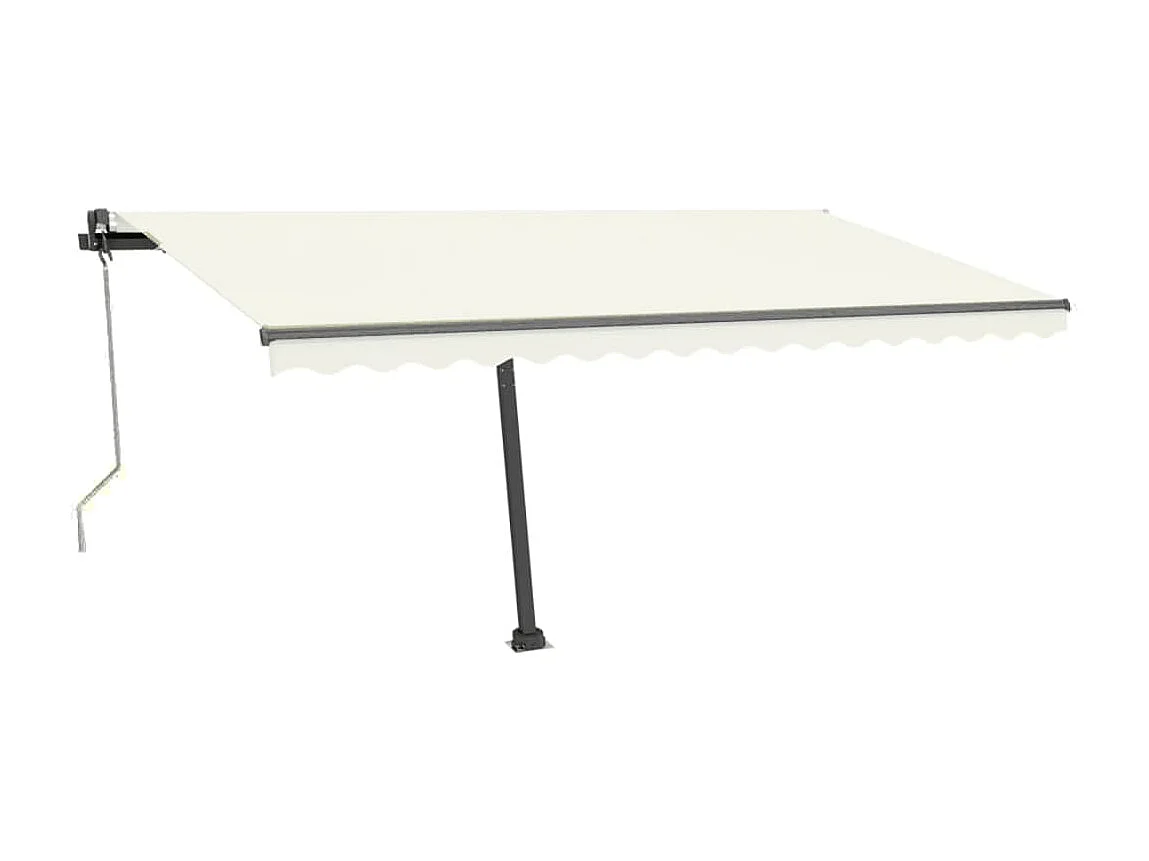 Auvent automatique avec capteur de vent et LED 400x300 Crème