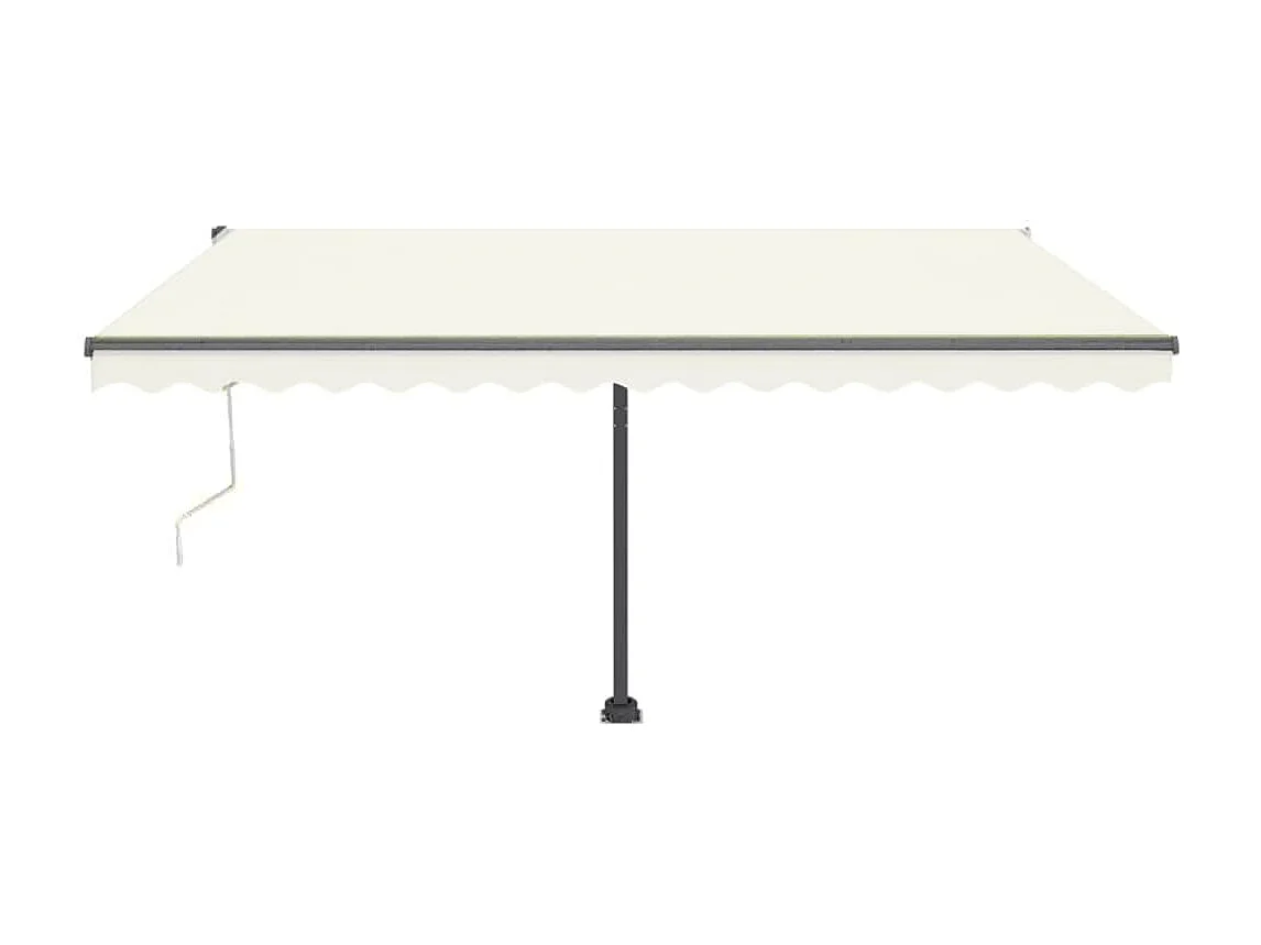 Auvent automatique avec capteur de vent et LED 400x300 Crème