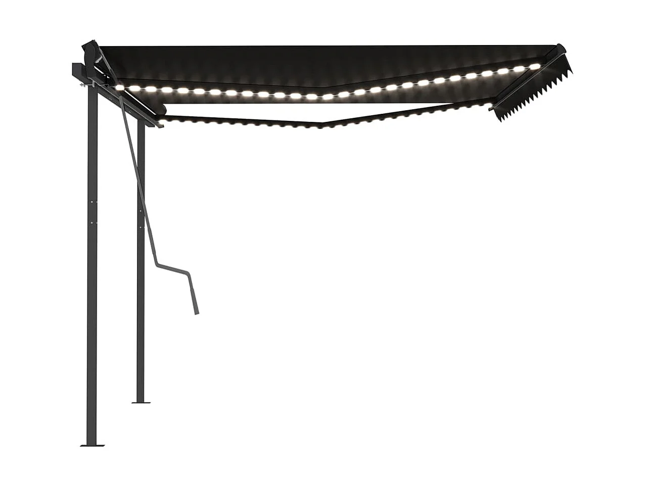 Auvent automatique avec capteur de vent et LED 4x3 Anthracite