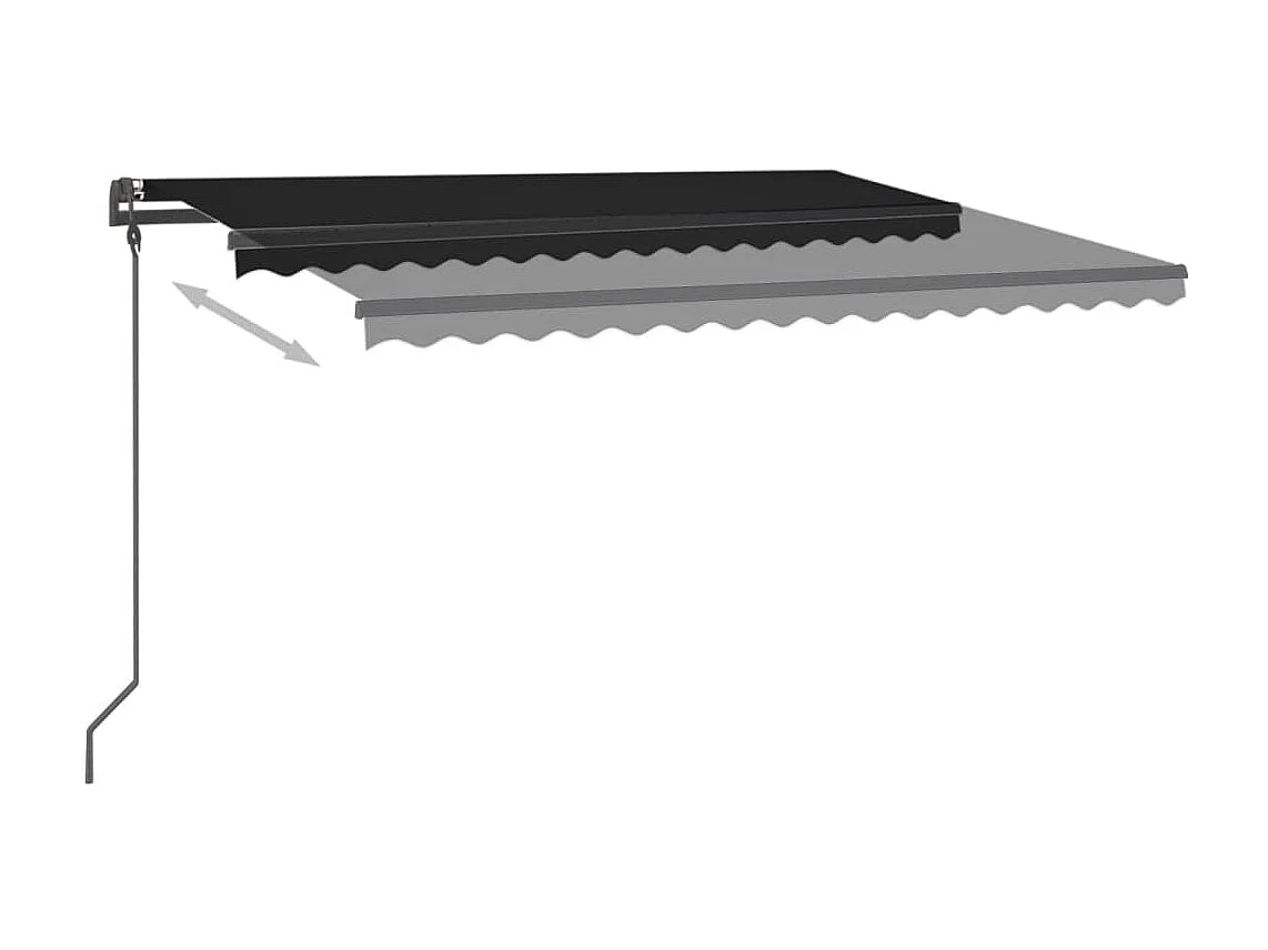 Auvent automatique avec capteur de vent et LED 4x3 Anthracite