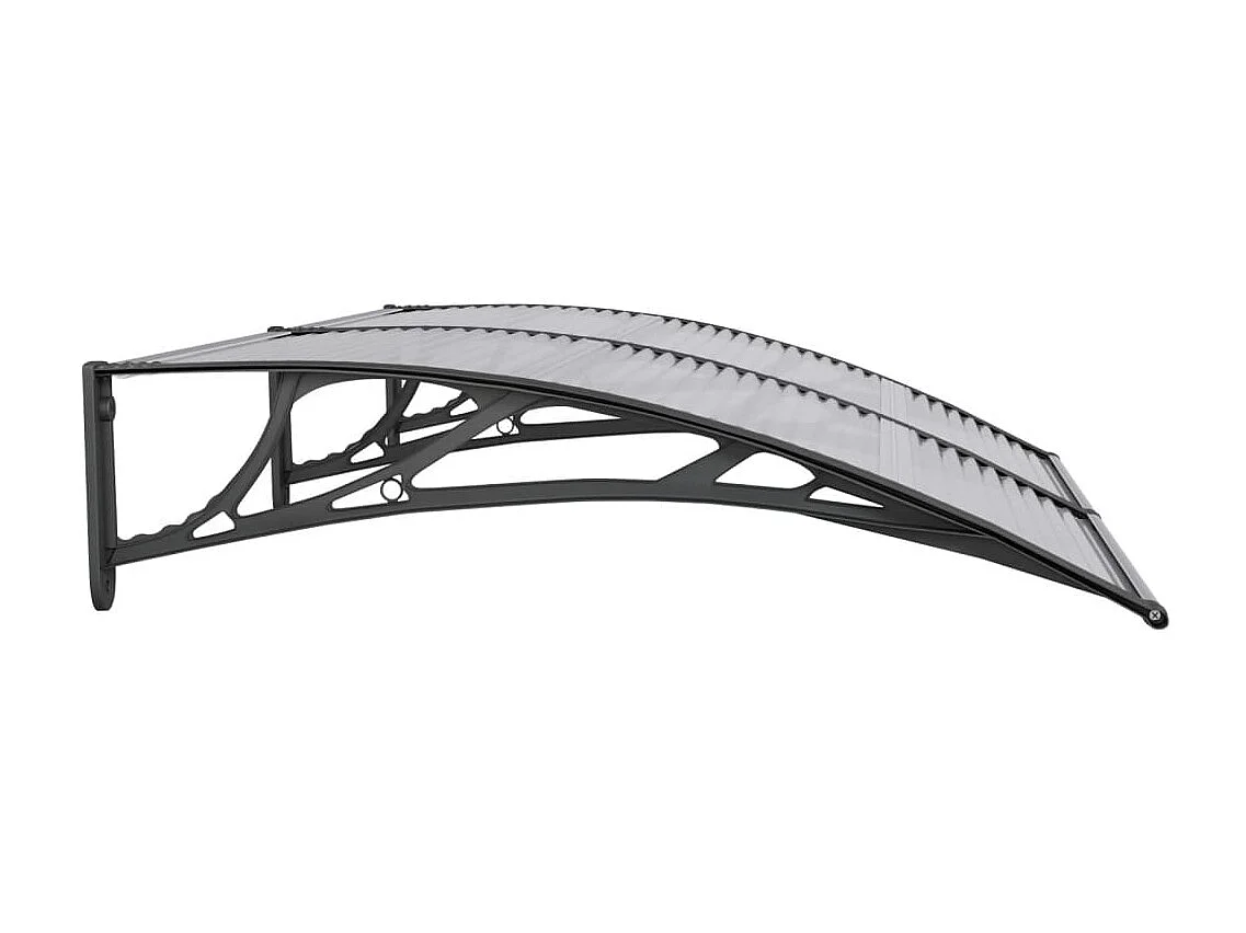 Auvent de porte Noir 150x100 Polycarbonate